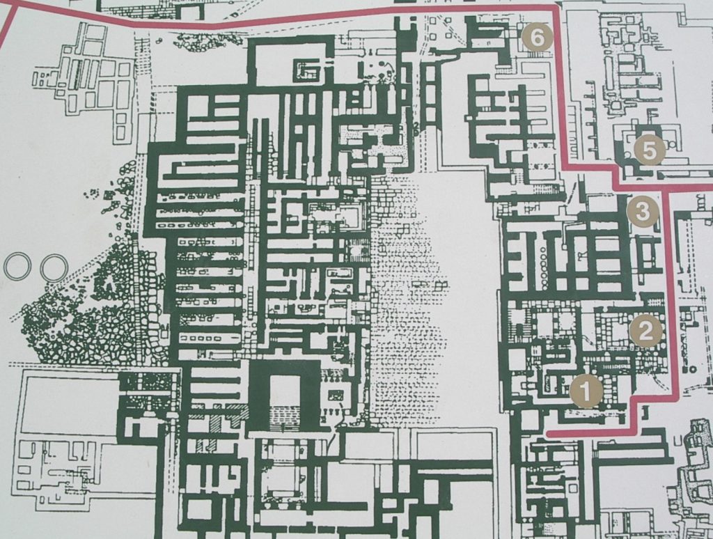 Plan des königlichen Palastes von Knossos