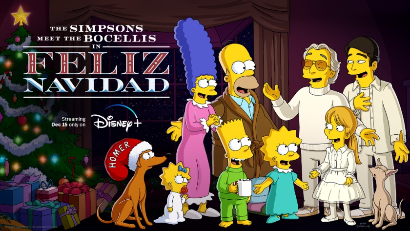 The Bocelli family enters the most famous cartoon in the world: The  Simpsons 