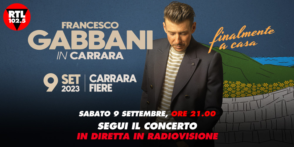 l concerto evento di Gabbani a Marina di Carrara trasmesso da RTL