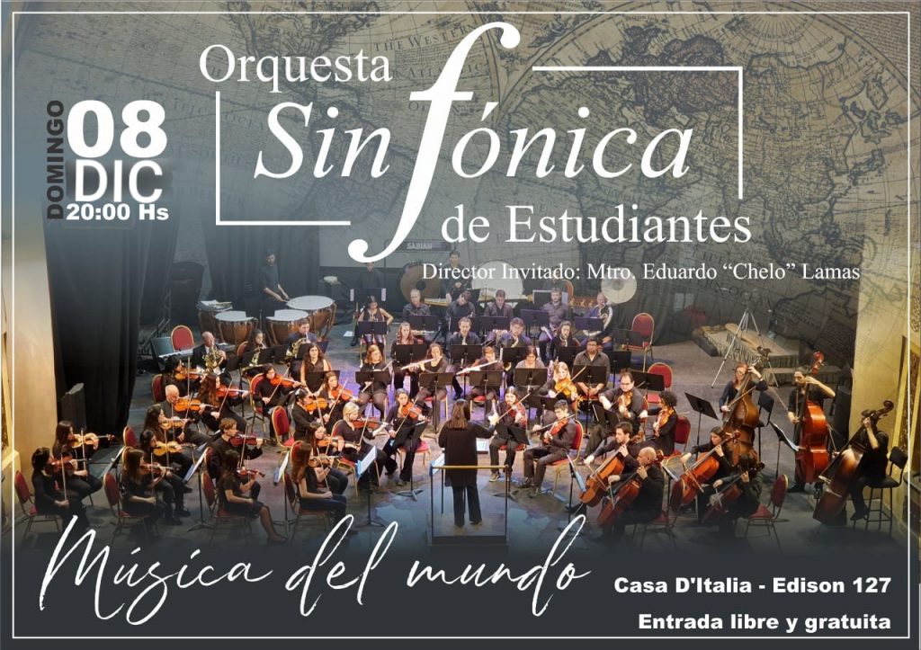Orquesta Sinfónica - Invitación al show del 8 de diciembre.