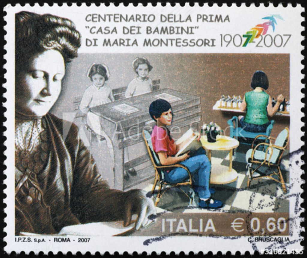 María Montessori - Estampilla Montessori