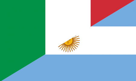 Inmigrante Italiano - Bandera Italia Y Argentina.