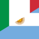 Inmigrante Italiano - Bandera Italia Y Argentina.