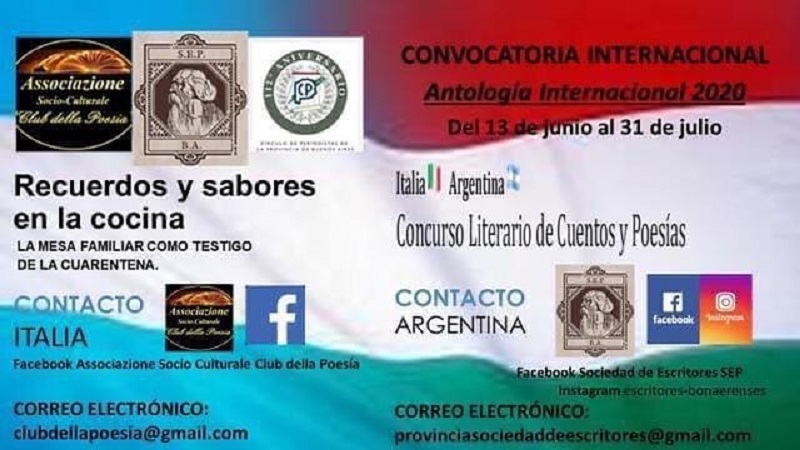 comidas caseras - Flyer Concurso Literario