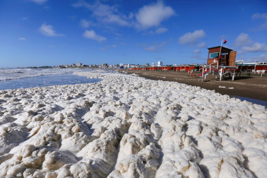 Espuma de mar - Espuma en la playa.