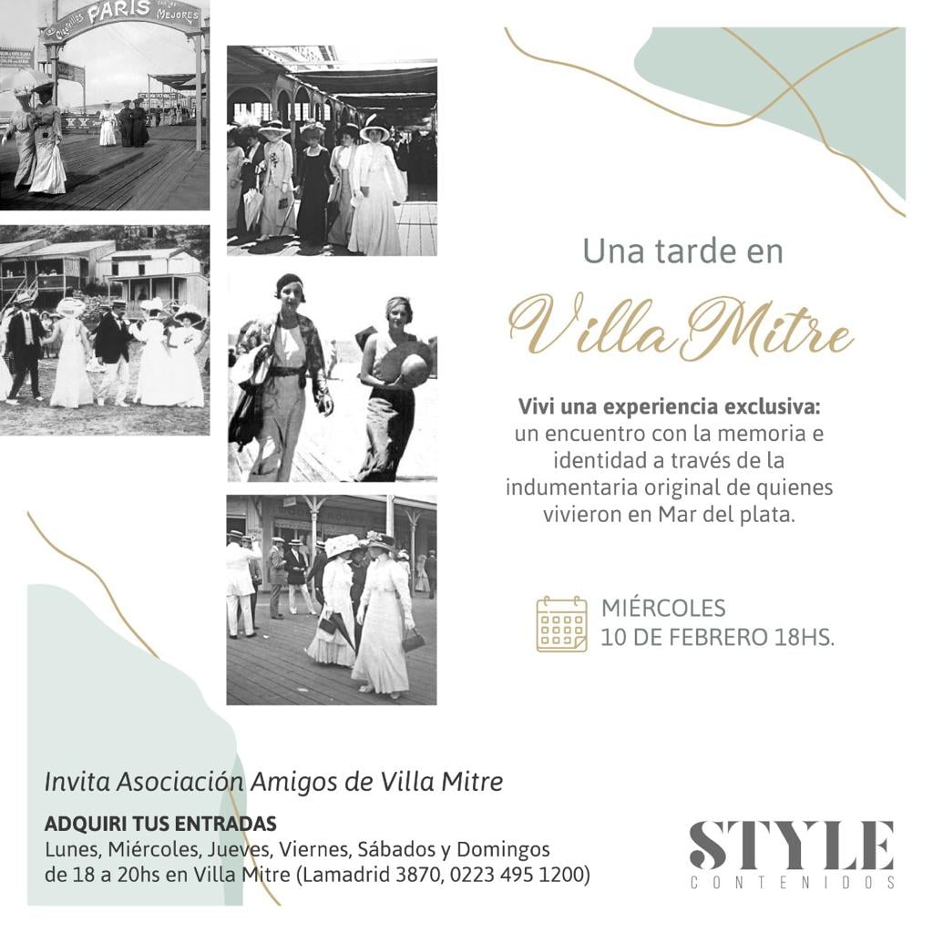 Una tarde en Villa Mitre - Invitación Una Tarde En Villa Mitre.