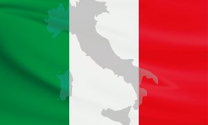 Becas de italiano - Bandera Y Mapa De Italia.