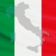 Becas de italiano - Bandera Y Mapa De Italia.