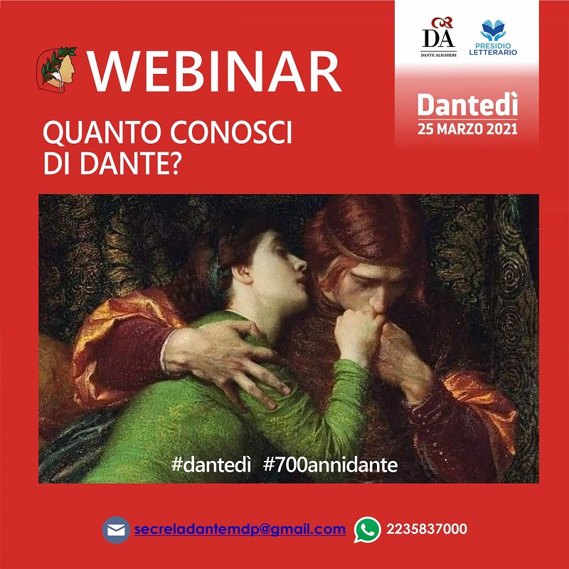 Dantedì - Invitación Webinar Dantedi.
