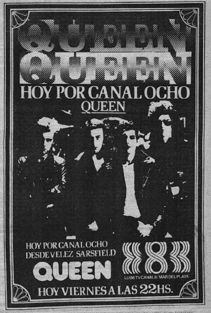 Queen en Mar del Plata - Afiche del show.