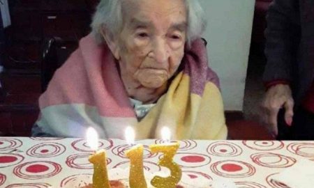 Marplatense de 113 años - Doña Casilda en su 113° cumpleaños. Autor: Gerontology Wiki.