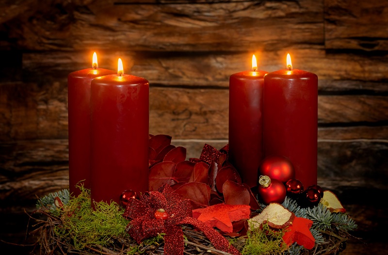 Árbol - Corona De Adviento Para Navidad.