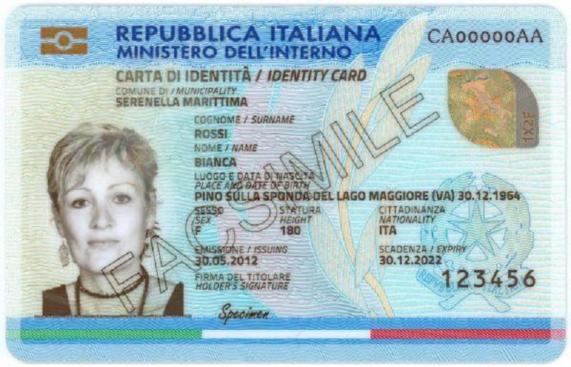 carta d’identità elettronicha - Documento Italiano.