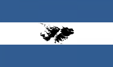 Malvinas - Bandera Argentina Con Las Islas Malvinas En El Centro