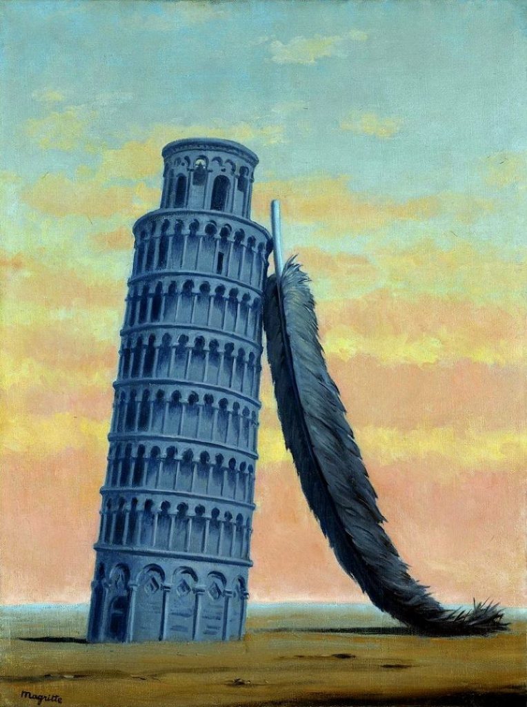 Alfonsina Storni - Torre Inclinada De Pisa Pintura De Rene Magritte