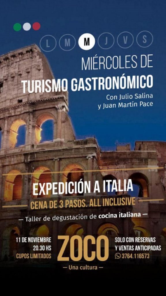 cocina italiana - Flyer Expedicion A Italia