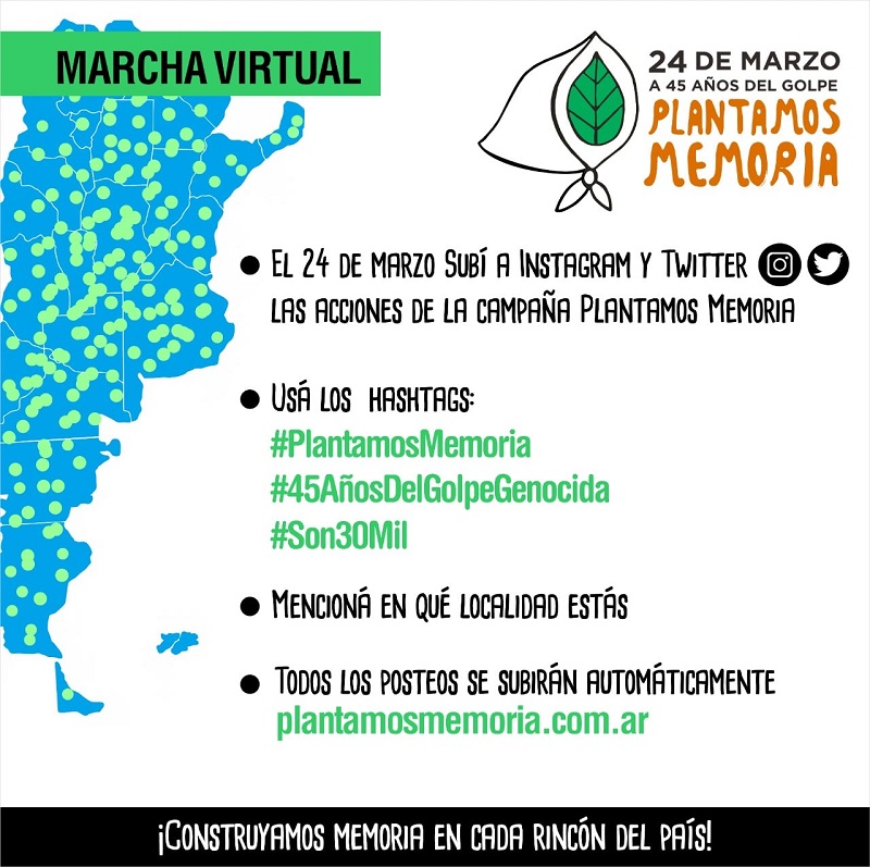 Plantamos Memoria - Mapa