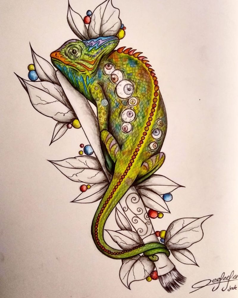 curso de dibujo - Iguana