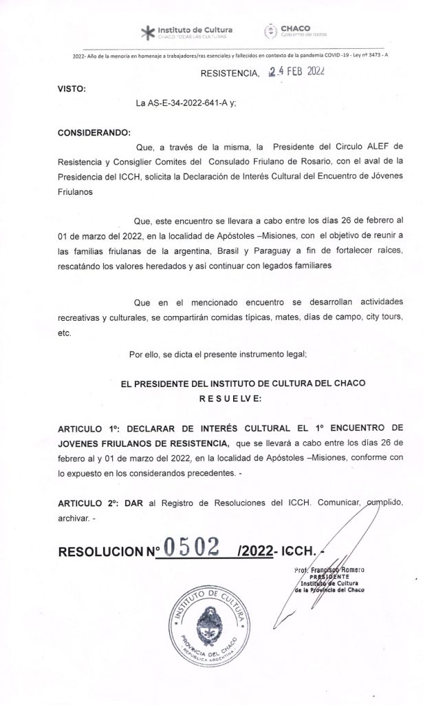interés cultura - Declaracion