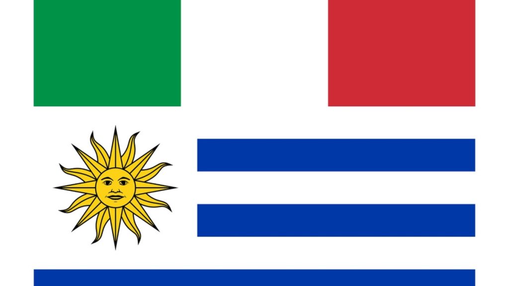 Relaciones - Banderas De Uruguay E Italia