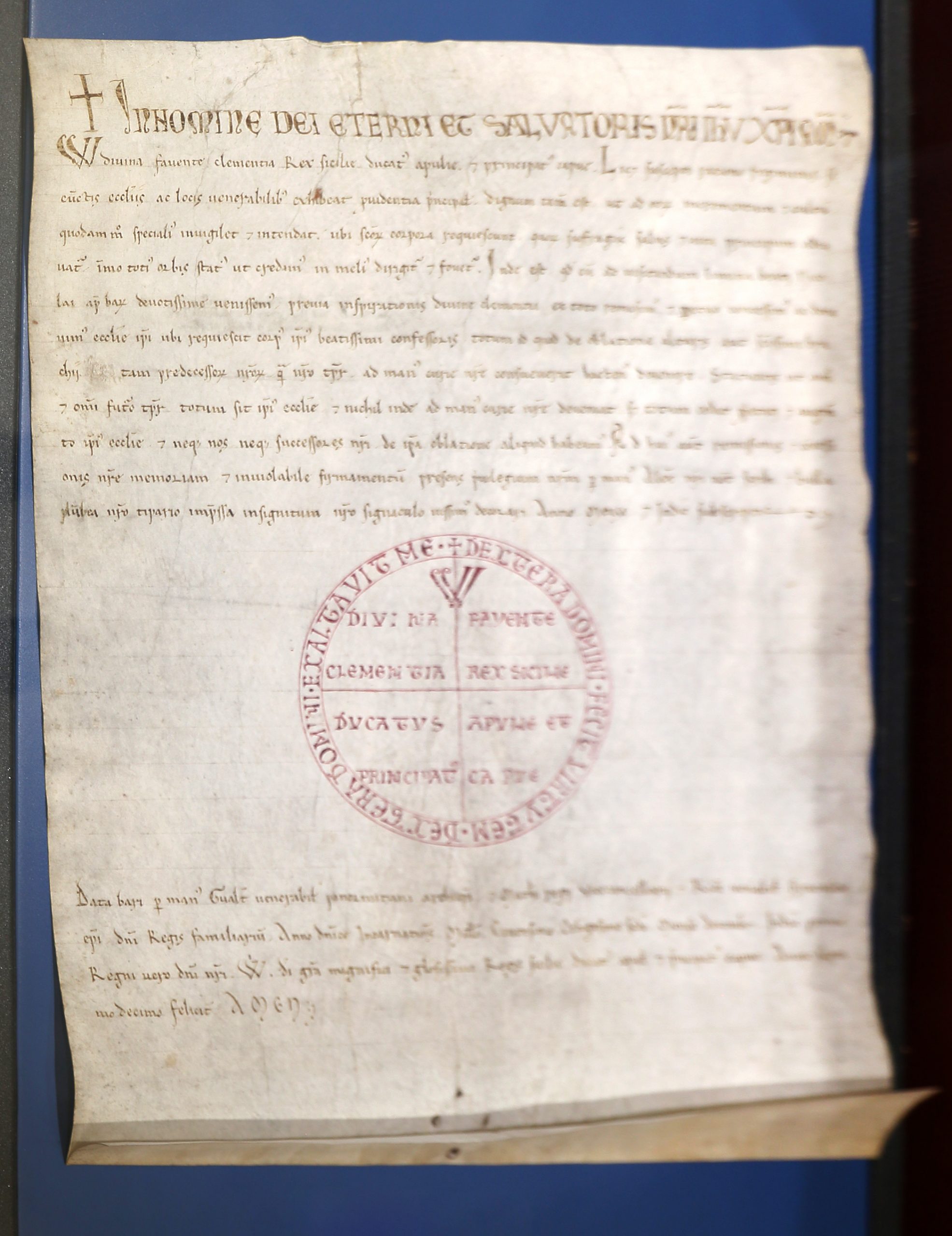 Etna - Pergamena Di Re Guglielmo Ii