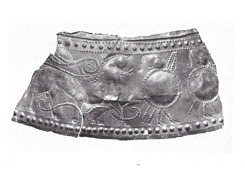 Padova antica Paleoveneti Frammento Lamina Bronzea Con Cavallo E Due Guerrieri