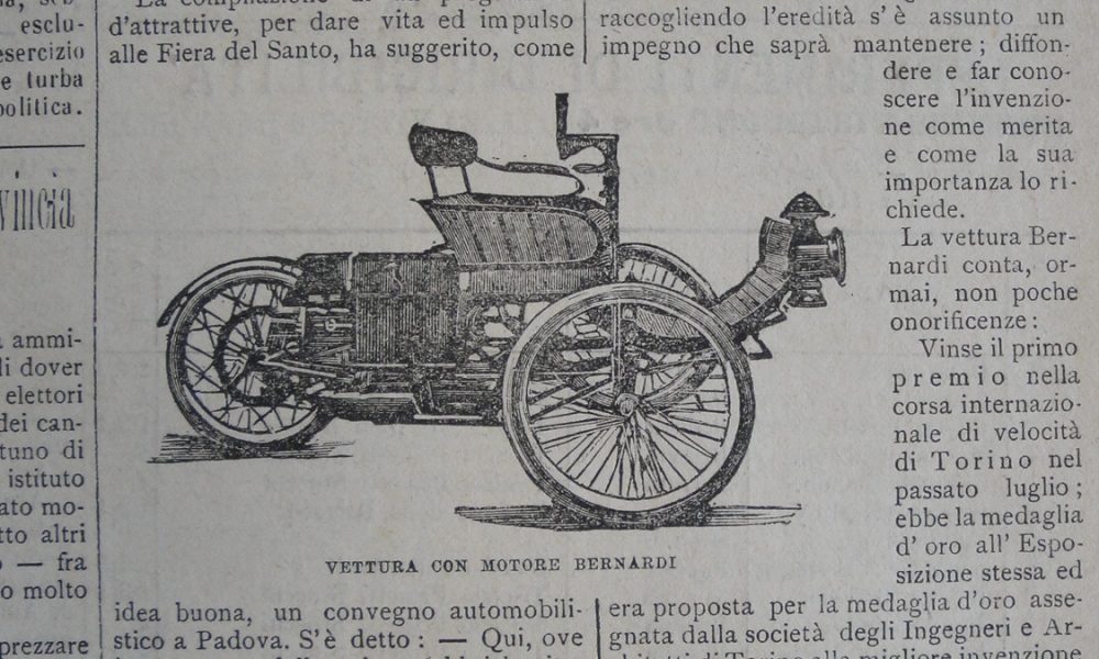 Automobili A Padova La Vettura Bernardi 1899