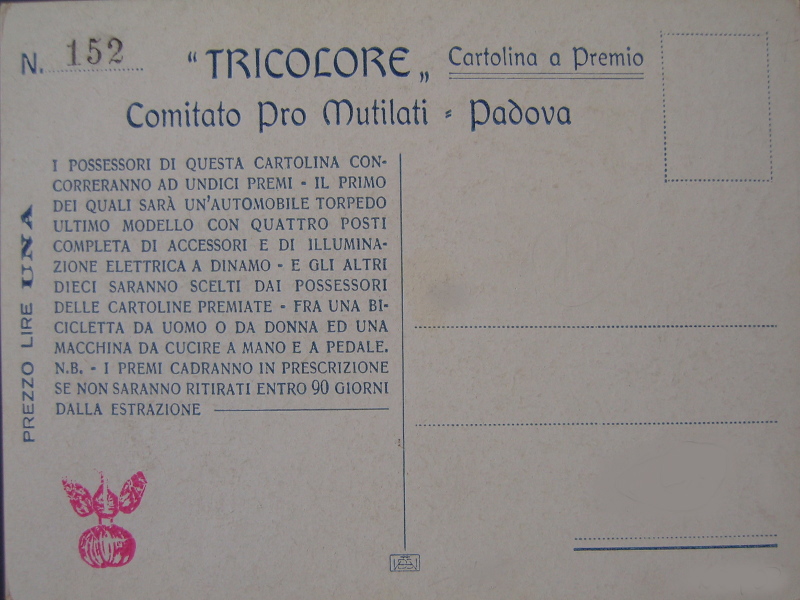 Cartoline illustrate da Vianello retro di Tricolore