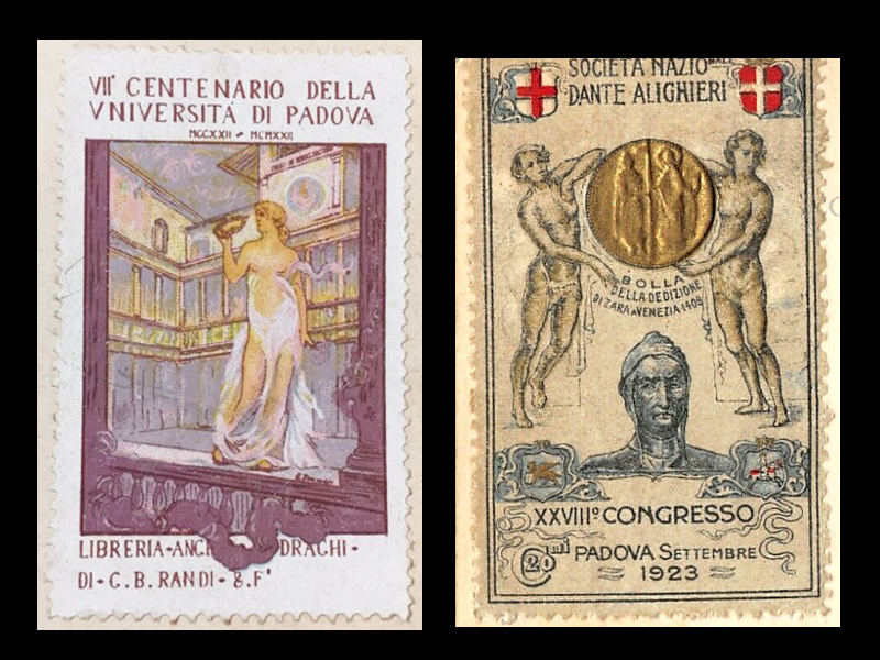 Altri erinnofili padovani Centenario Universita Di Padova 1922 Xxviii Congresso Societa Dante Alighieri 1923
