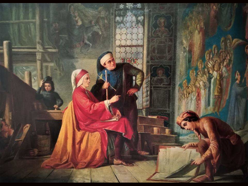 leopoldo Toniolo Dante Visita Giotto Nella Cappella Degli Scrovegni.jpg