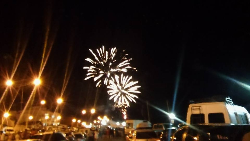 fuegos artificiales - Las Grutas año nuevo