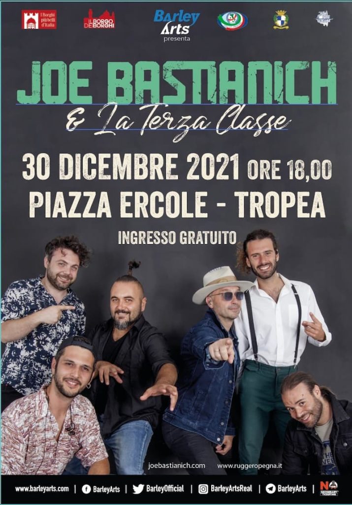 Joe Bastianich 30 Dicembre 2021 Tropea Locandina