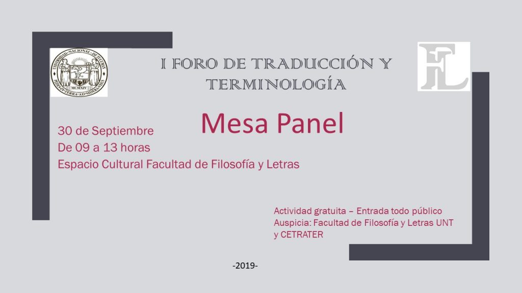 Traducción - I Foro de Traducción y Terminología