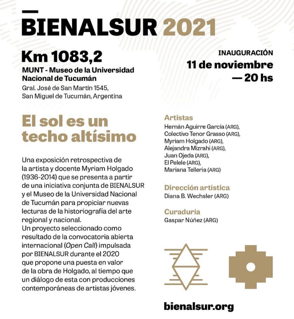 Bienalsur - Flyer El Sol e sun techo altísimo