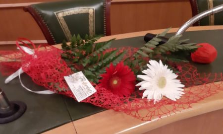 Gerbere rosse: i fiori in ricordo di Vanessa Zappalà- Foto: concessione Presidente del Consiglio Comunale