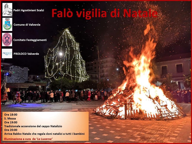 Aria di Natale, il Falo del 24 notte- Foto: pagina facebook del Sindaco 
