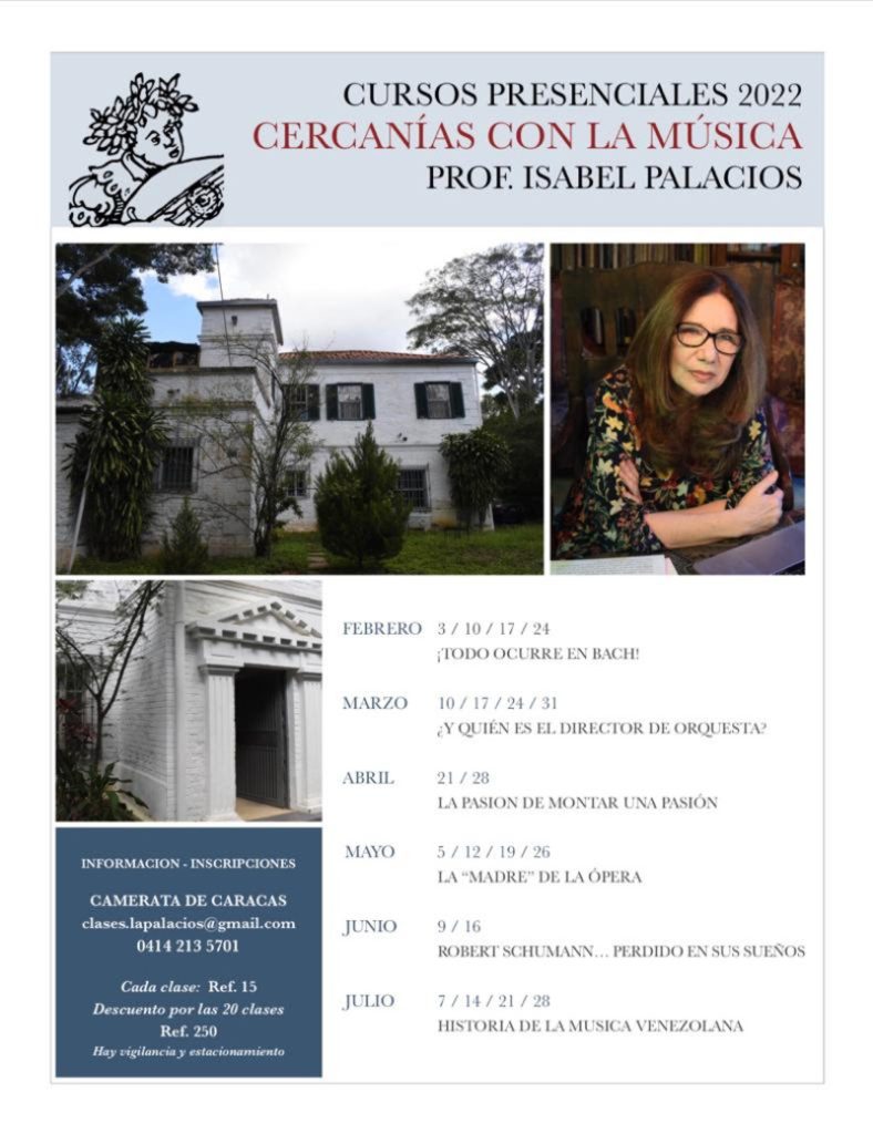 Camerata de Caracas - Informacion De Claases