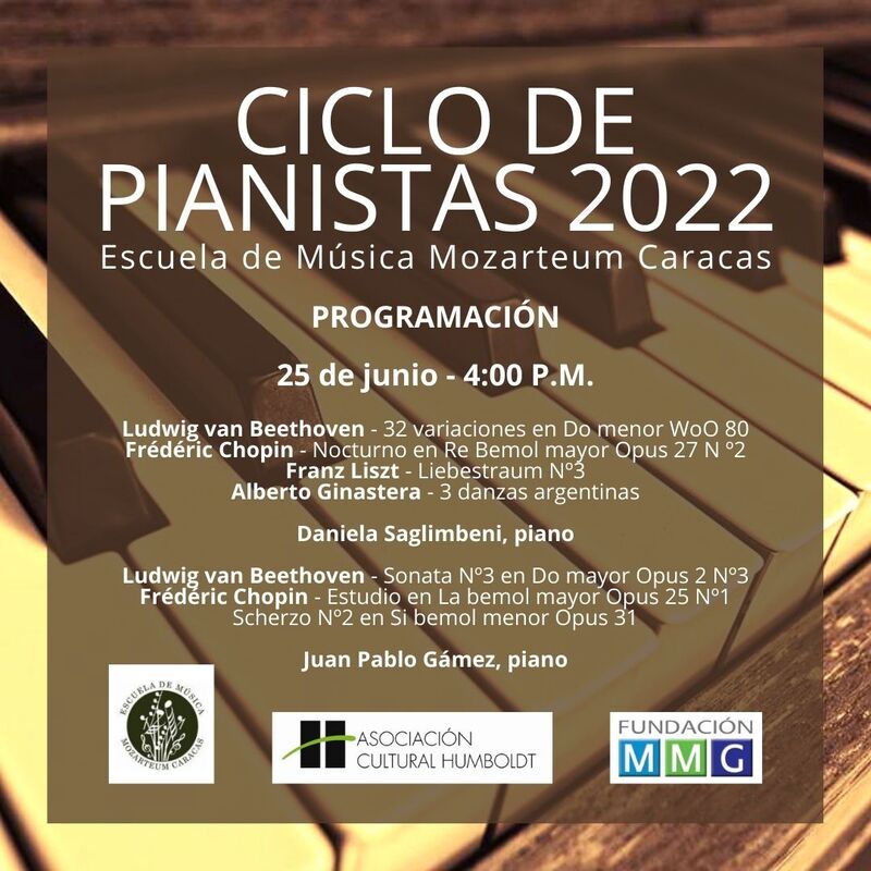 Ciclo de Pianistas 2022 - Evento