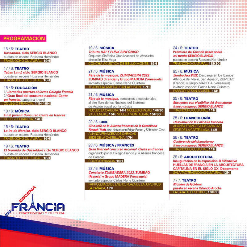 Embajada de Francia en Venezuela - Programacion