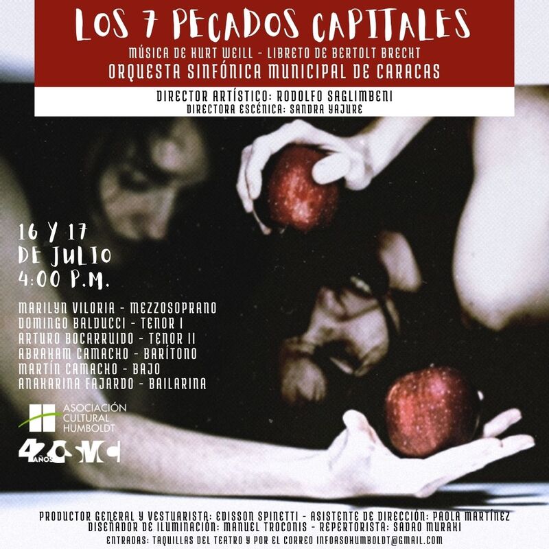 Los 7 Pecados Capitales - Flyer Los 7 Pecados Capitales